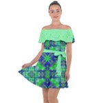 Carnatial Frequencee Off Shoulder Velour Dress
