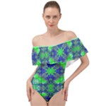 Carnatial Frequencee Off Shoulder Velour Bodysuit 