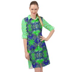 Long Sleeve Mini Shirt Dress 