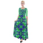 Carnatial Frequencee Half Sleeves Maxi Dress
