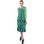 Carnatial Frequencee Ruffle End Midi Chiffon Dress