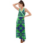 Carnatial Frequencee V-Neck Chiffon Maxi Dress
