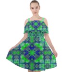 Carnatial Frequencee Cut Out Shoulders Chiffon Dress