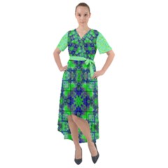 Front Wrap High Low Dress 