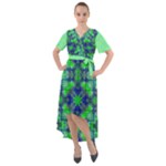 Carnatial Frequencee Front Wrap High Low Dress