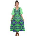 Carnatial Frequencee Kimono Sleeve Boho Dress