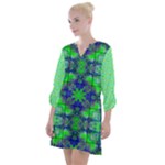 Carnatial Frequencee Open Neck Shift Dress