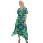 Carnatial Frequencee Cross Front Sharkbite Hem Maxi Dress