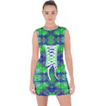 Carnatial Frequencee Lace Up Front Bodycon Dress