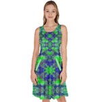 Carnatial Frequencee Knee Length Skater Dress With Pockets