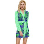 Carnatial Frequencee Long Sleeve Satin Robe