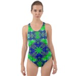 Carnatial Frequencee Cut-Out Back One Piece Swimsuit