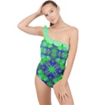 Carnatial Frequencee Frilly One Shoulder Swimsuit
