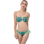 Carnatial Frequencee Twist Bandeau Bikini Set