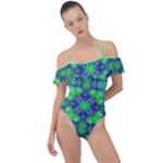 Carnatial Frequencee Frill Detail One Piece Swimsuit