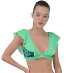Carnatial Frequencee Plunge Frill Sleeve Bikini Top