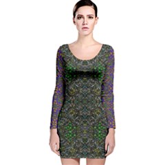 Long Sleeve Velvet Bodycon Dress 