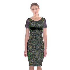 Classic Short Sleeve Midi Dress Front Classic Short Sleeve Midi Dress Front