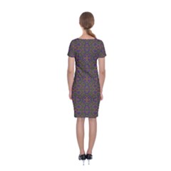 Classic Short Sleeve Midi Dress Back Classic Short Sleeve Midi Dress Back