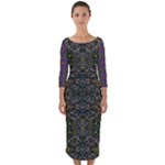 Cii (2) Idunno Quarter Sleeve Midi Bodycon Dress