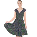 Cii (2) Idunno Cap Sleeve Front Wrap Midi Dress