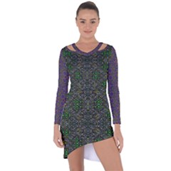 Asymmetric Cut-Out Shift Dress 