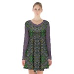 Cii (2) Idunno Long Sleeve Velvet V-neck Dress