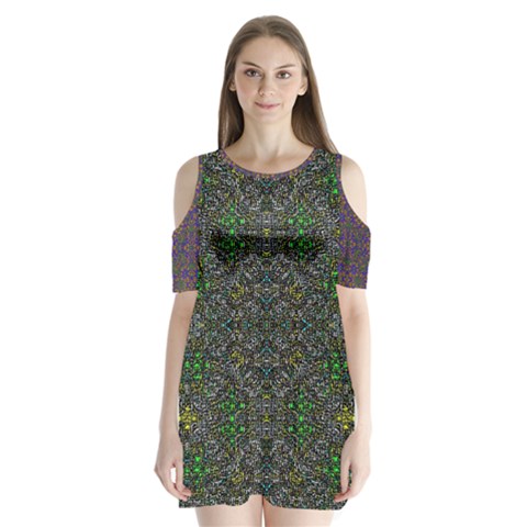 Cii (2) Idunno Shoulder Cutout Velvet One Piece from ArtsNow.com