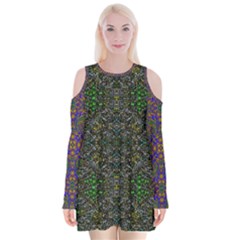 Cii (2) Idunno Velvet Long Sleeve Shoulder Cutout Dress from ArtsNow.com