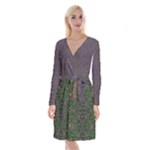 Cii (2) Idunno Long Sleeve Velvet Front Wrap Dress