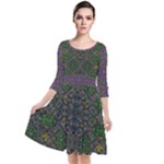 Cii (2) Idunno Quarter Sleeve Waist Band Dress