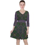 Cii (2) Idunno Quarter Sleeve Ruffle Waist Dress