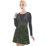 Cii (2) Idunno Plunge Pinafore Velour Dress