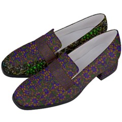 Women s Chunky Heel Loafers 