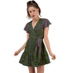 Cii (2) Idunno Flutter Sleeve Wrap Dress