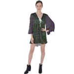 Cii (2) Idunno V-Neck Flare Sleeve Mini Dress
