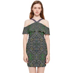 Shoulder Frill Bodycon Summer Dress 