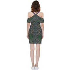 Shoulder Frill Bodycon Summer Dress 
