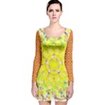 New Sundays (2) Mandala Top Long Sleeve Velvet Bodycon Dress