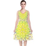 New Sundays (2) Mandala Top V-Neck Midi Sleeveless Dress 