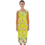 New Sundays (2) Mandala Top Quarter Sleeve Midi Bodycon Dress