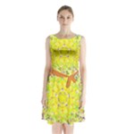 New Sundays (2) Mandala Top Sleeveless Waist Tie Chiffon Dress