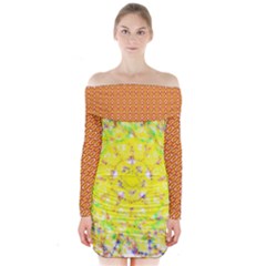 Long Sleeve Off Shoulder Dress 