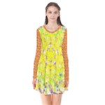 New Sundays (2) Mandala Top Long Sleeve V-neck Flare Dress