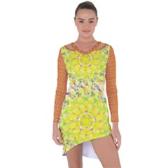 Asymmetric Cut-Out Shift Dress 