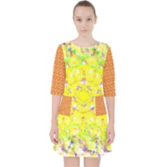Quarter Sleeve Pocket Dress 