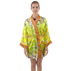 Long Sleeve Satin Kimono 