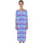 Hearting (2) Quarter Sleeve Midi Bodycon Dress