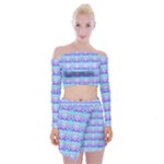 Hearting (2) Off Shoulder Top with Mini Skirt Set