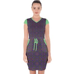Capsleeve Drawstring Dress  